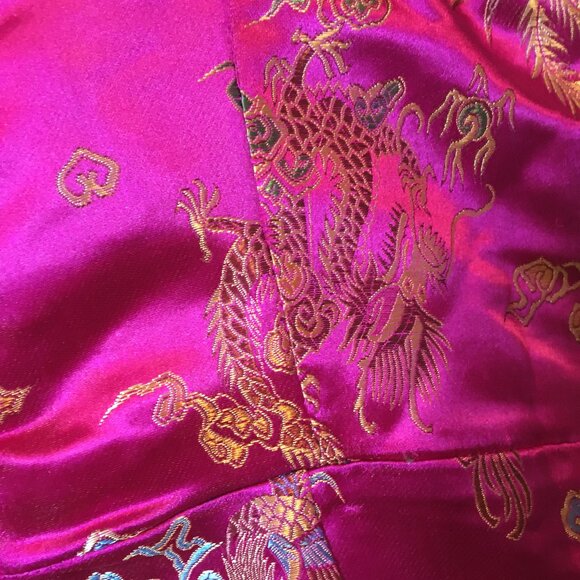 NWT Missguided Pink Jacquard Dragon and Phoenix Strappy Mini Dress - Picture 7 of 15